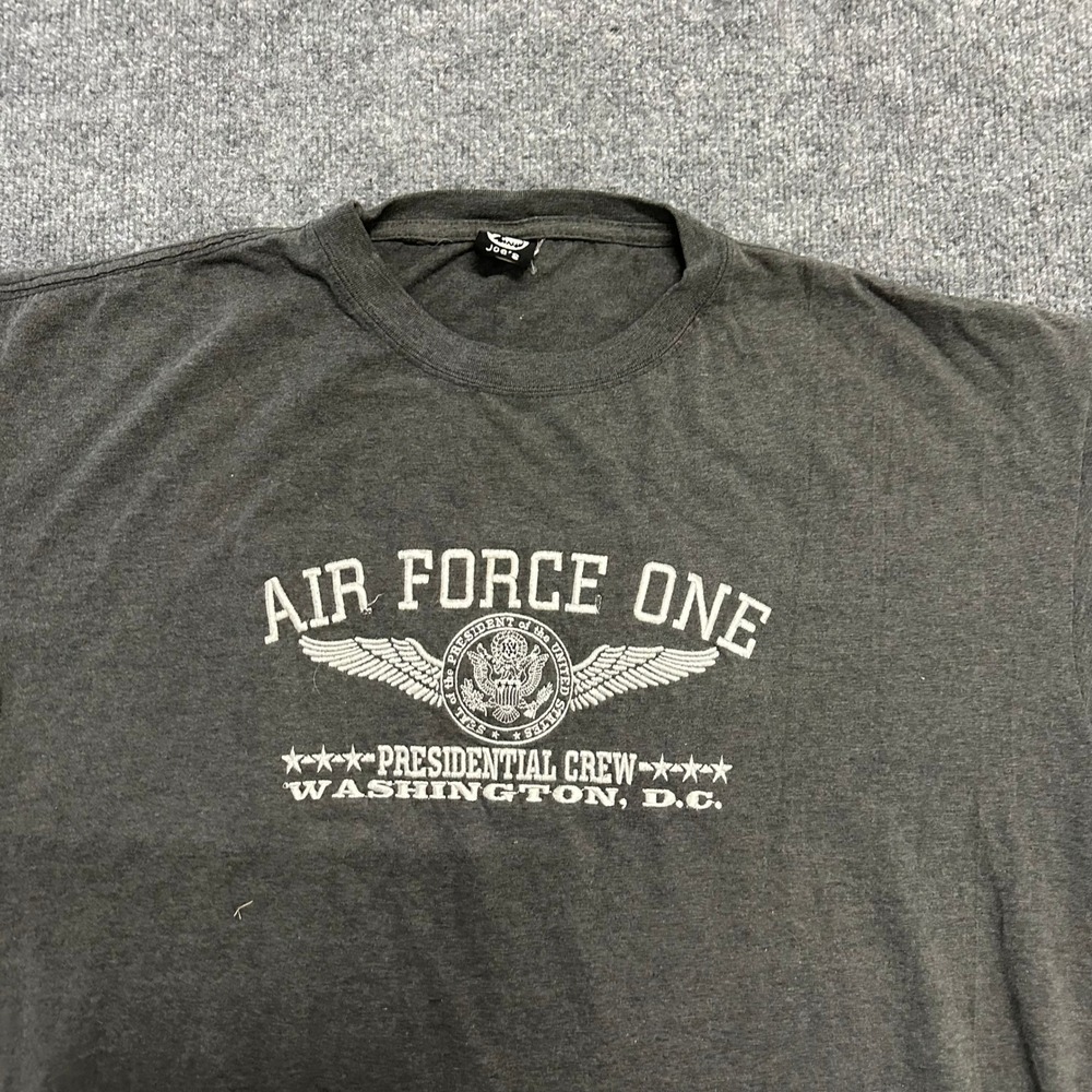 Joe's T-Shirt Mens Size 2XL Grey Air Force One Presidential Crew Graphic